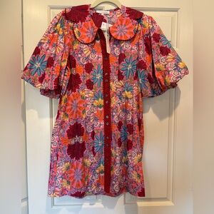 Olivaceous Pink and Orange Floral Dress